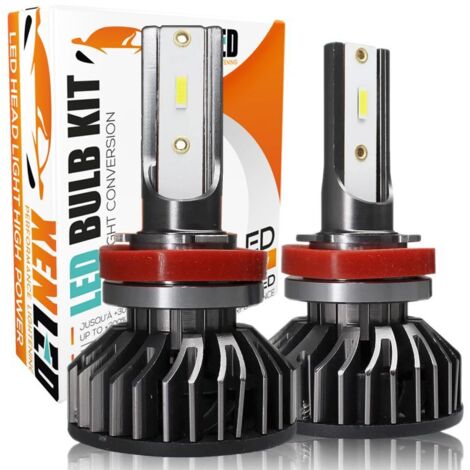 Kit AMPOULES H8 H11 LED Ventilées FF2 - 5000Lms - 6000°K - Taille Mini Lampe de voiture LED