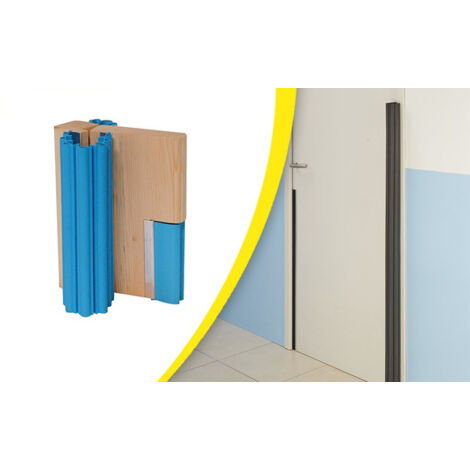 Kit anti pince doigts GAROMIN Feu N°1 WATTELEZ 7 soufflets 1400 mm + rail + adh - Gris - 606011G