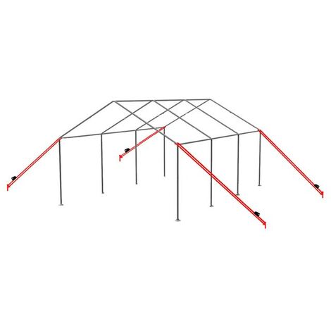 Kit anti-tempête pour tous les types de tentes - avec système d'ancrage pour sol meuble (terre) - noir
