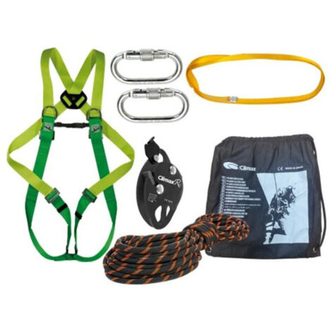 Kit anticaduta completo da lavoro per tetti e posti alti Climax