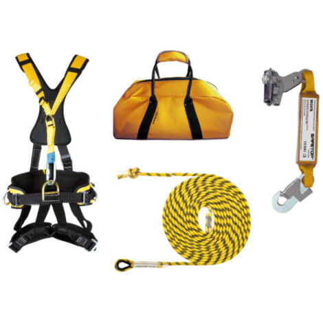 Kit anticaída básico SAFETOP con arnés de asiento SIKKIM B                 Cuerda 20m
