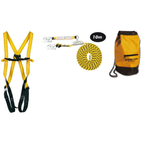 Kit anticaída básico SAFETOP con cuerda mosquetones HELKA                 Cuerda 10m