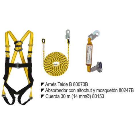 Kit anticaídas básico SAFETOP con cuerda de 30 m NAR-02