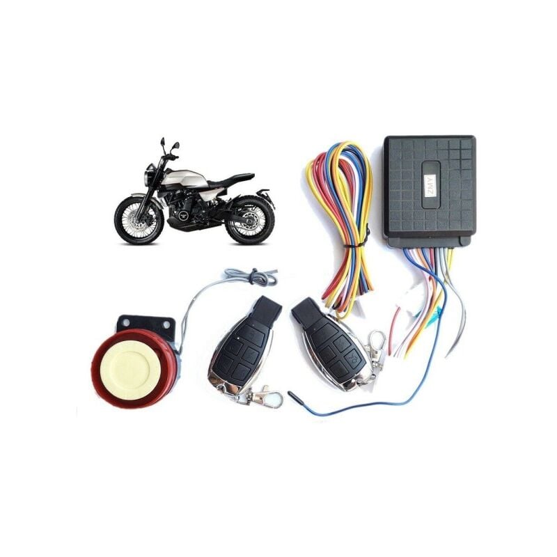 Image of Trade Shop - Antifurto Allarme Per Moto Con Telecomando Universale Sicurezza Sirena Scooter