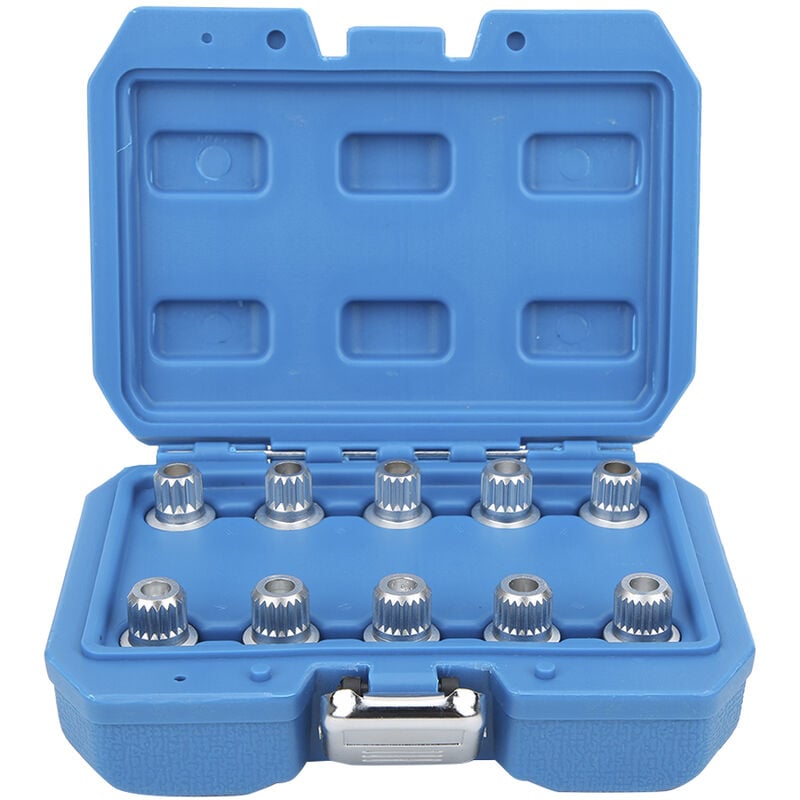 Kit antivol d'installation de dissolvant de jeu de clés d'écrou de verrouillage de roue 10 pièces - Eosnow