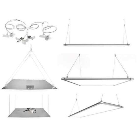 Kit appendiabiti per lastra LED 60X60CM - 120X30CM