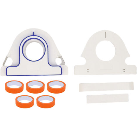 Kit applicatore di nastro adesivo - con dispenser e 5 rotoli (arancione) per la finitura di pareti e pavimenti