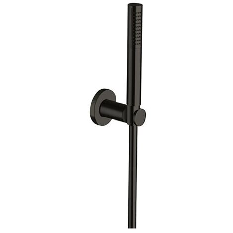 KIT APPLIQUE + DOUCHETTE MONOJET + FLEXIBLE CHROME NOIR - CRISTINA ONDYNA PD64272