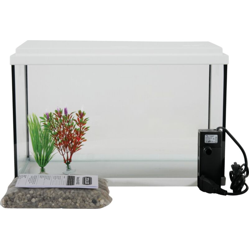 Kit aquarium avec filtre et décoration Nanolife Kidz 40 - Blanc
