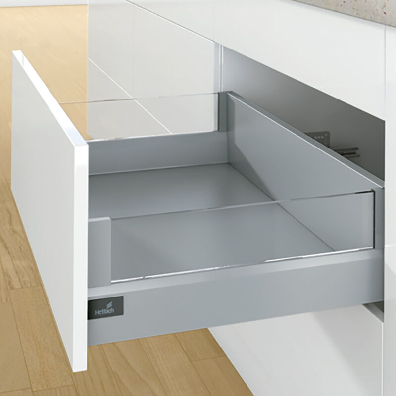 Hettich - Kit arcitech 94 avec designside hauteur 186 - Décor : Argent - Longueur : 300 mm