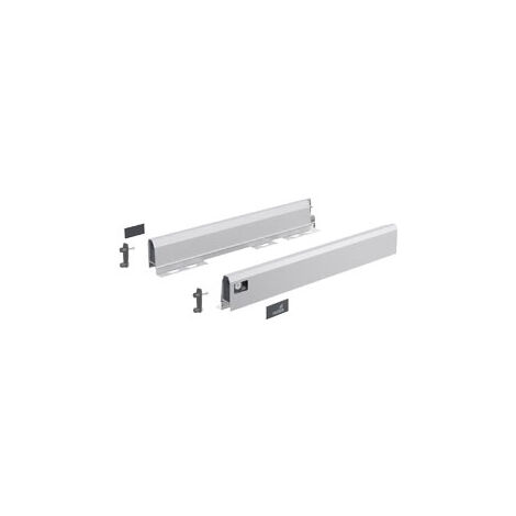 Kit arcitech hauteur 78 pour paroi arrière acier - Longueur : 500 mm - Hauteur : 78 mm - Décor : Champagne - HETTICH