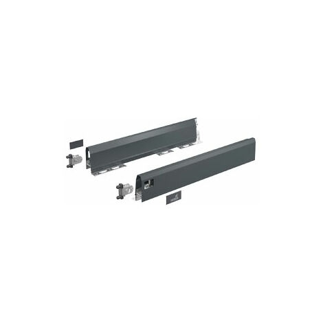 Kit arcitech hauteur 94 anthracite pour paroi arrière acier - Longueur : 350 mm - HETTICH