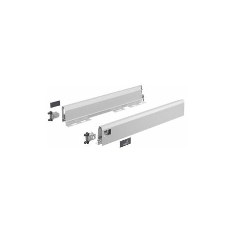 Kit arcitech hauteur 94 gris pour paroi arrière acier - Longueur : 350 mm - HETTICH