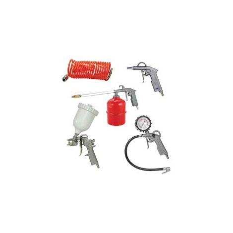 KIT ARIA COMPRESSA 5 PEZZI CON ATTACCHI A BAIONETTA - 1 blister EXCEL