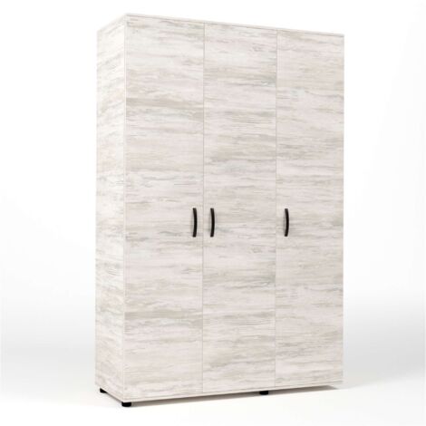 Kit Armadio 3 Ante 120X52X205 Cm Bianco Ven.K083