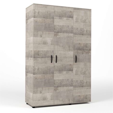 Kit Armadio 3 Ante 120X52X205 Cm Rovere Plat.K355