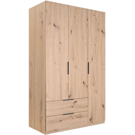 KIT ARMADIO 3 ANTE + 2 CASSETTI CM.122X58X200H ROVERE ARTISAN