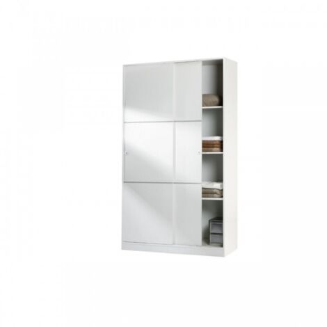 Kit Armario 2 Puertas Correderas 120x50x200 Cm Blanco
