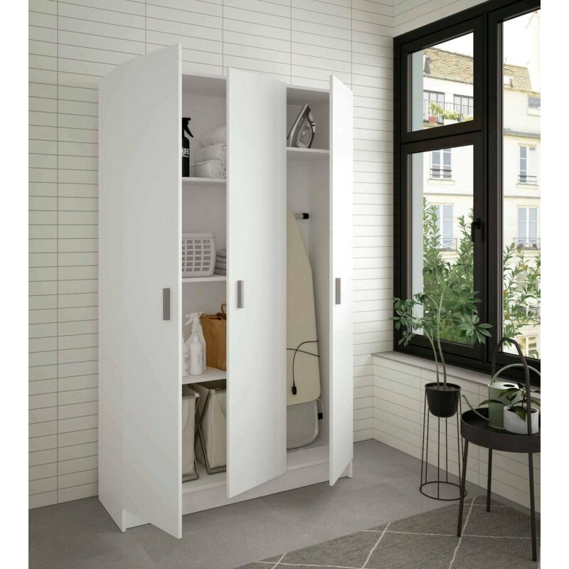 Kit armoire 3 portes polyvalente 108 x 37 x 180H cm