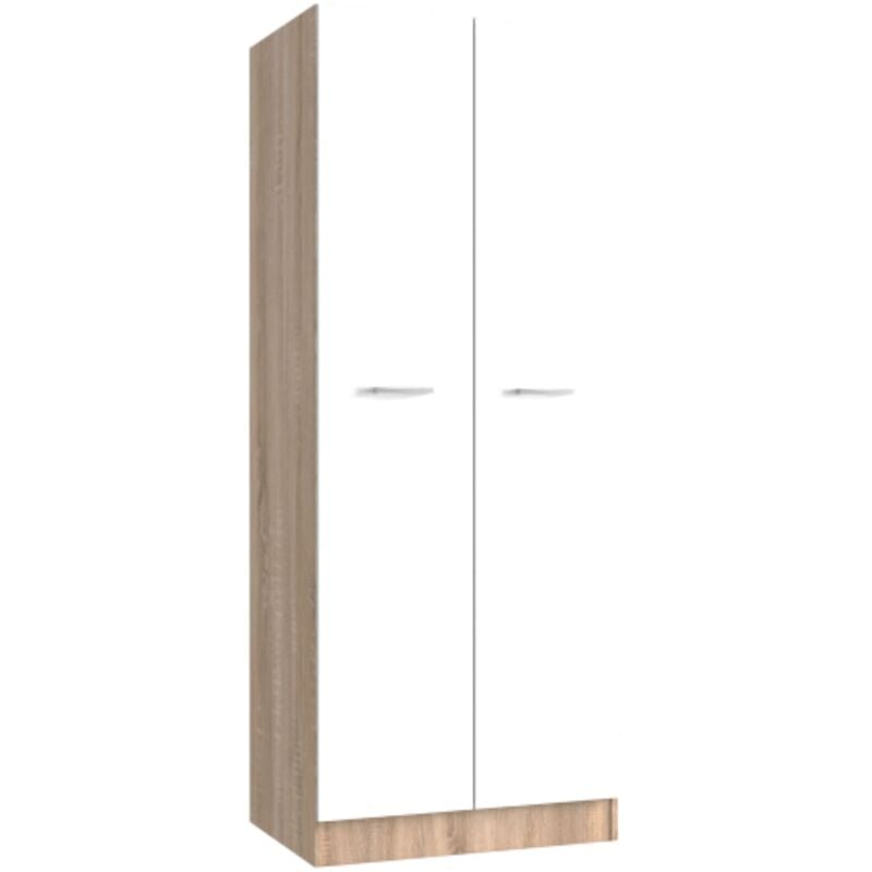 Kit armoire avec 2 portes cm71x51,5x181h couleur chene/blanc e'paisseur 16mm