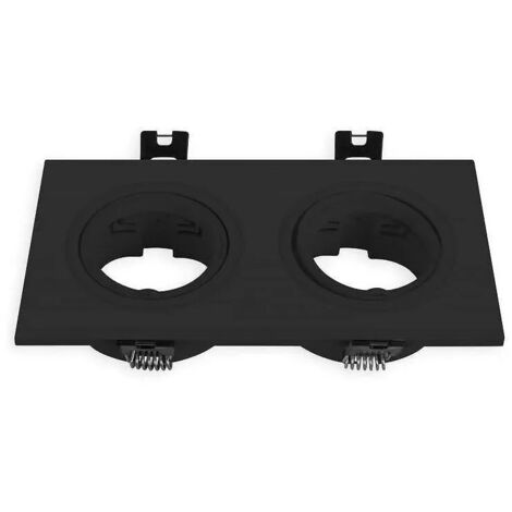 KIT ARO CUADRADO BASCULANTE MATEL NEGRO DOBLE