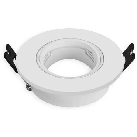 Kit Aro Downlight Redondo Ø75 Blanco Basculante para Bombilla GU10
