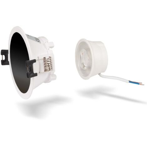 KIT Aro Downlight Redondo Ø85mm + Módulo LED MR16 5W - Blanco Neutro - Blanco Cálido - Blanco - Negro