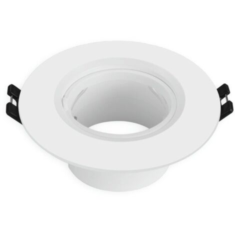 Kit Aro Redondo Fijo Ø75mm Blanco para Bombilla GU10