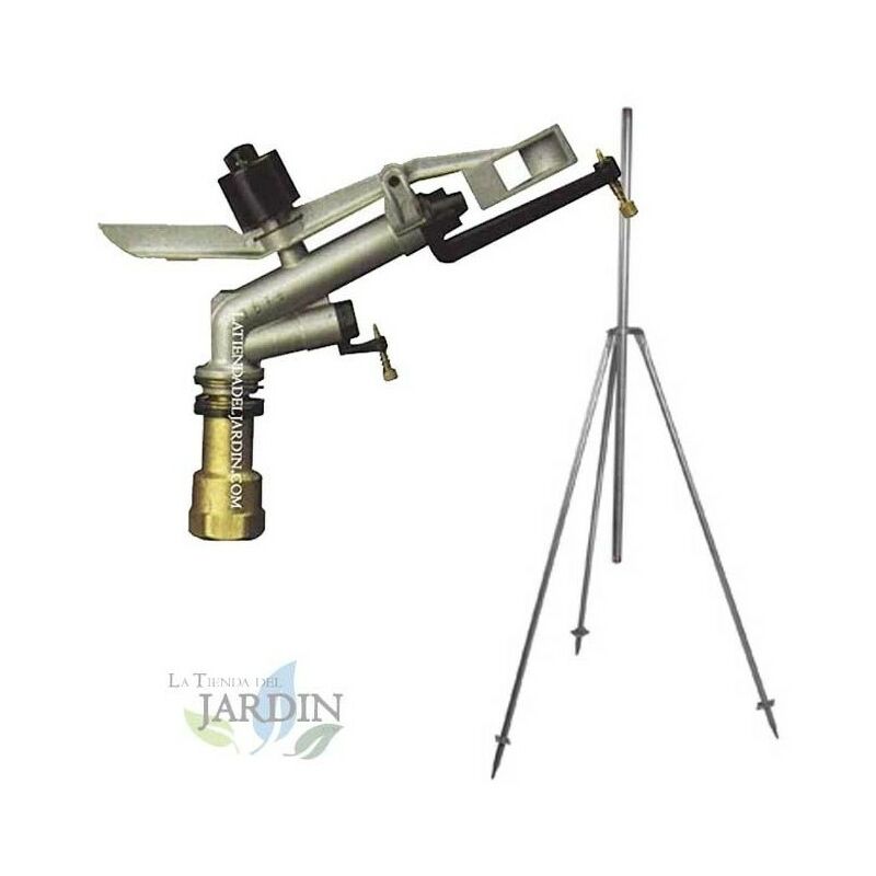 

Kit Aspersor Ibis agricola 1' Circular 360º 13-23 m. Presión 1,5 a 5 Bar. Incluye soporte tripode metal 1'.