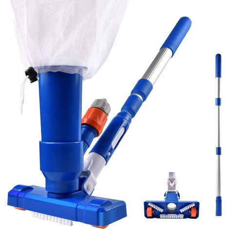 Kit Aspirateur Piscine, Bassin d'aspirateur de Piscine Portable avec Brosse, Sac à Feuilles Kit d'entretien pour spa, bassin et piscine