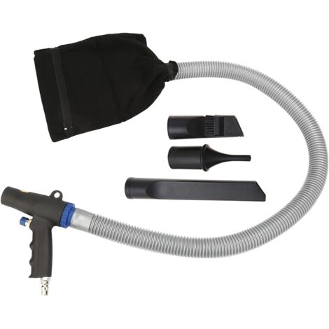 Kit aspirateur pneumatique 2 en 1, Compresseur à air comprimé haute pression avec pistolet de soufflage/aspiration Outil de nettoyage pneumatique avec une Buse 22/12/11 Cm pour élimination
