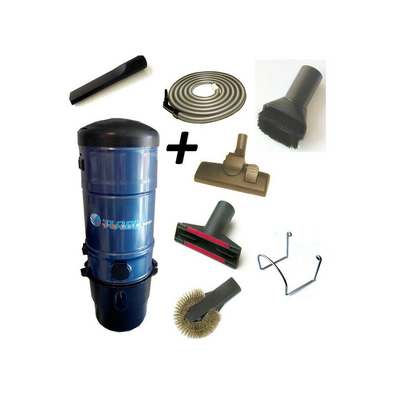 Turbix - Kit aspiration centralisée prêt à poser avec flexible de 10m -70 à 150m²