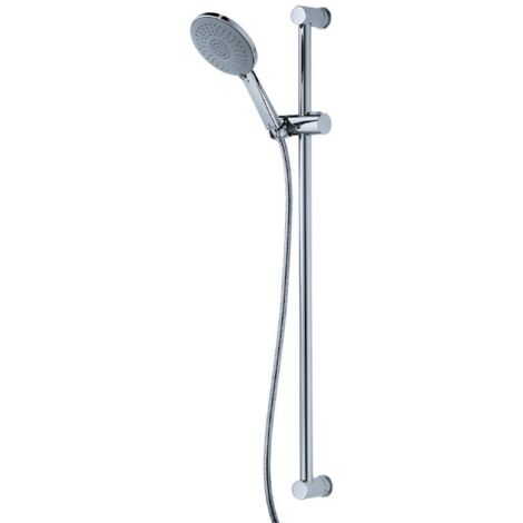 Kit asta saliscendi ottone cm 100 x ø 25 mm - doccia MIXA/3 ø 140 mm 3 getti - CROMOLUX cm 175 D04067P00030004