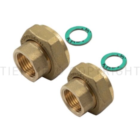 Kit attacco pompa in ottone femmina 1 1/4x2 tiemme 1500440