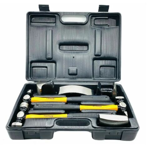 KIT ATTREZZI PER CARROZZIERE DA RIPARAZIONE CARROZZERIA COMPLETO DI 3 MARTELLI E 4 TASSI