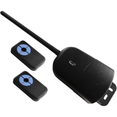 Kit attuatore da esterno composto da ricevitore 2 canali  2 radiocomandi con frequenza fissa 433mhz melchioni 559540140