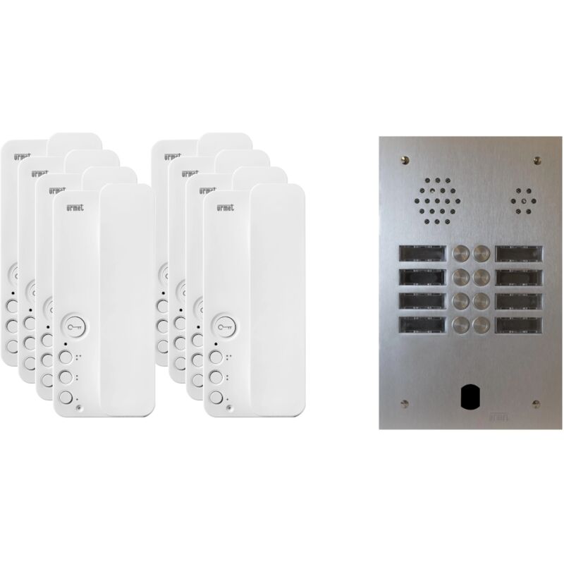 Kit interphone 2 rangées avec 8 combinés URMET Collectif
