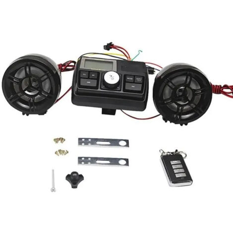 Kit Audio LCD Bluetooth Mains Libres pour Moto, Prise en Charge de la Musique MP3, USB, Carte SD/TF