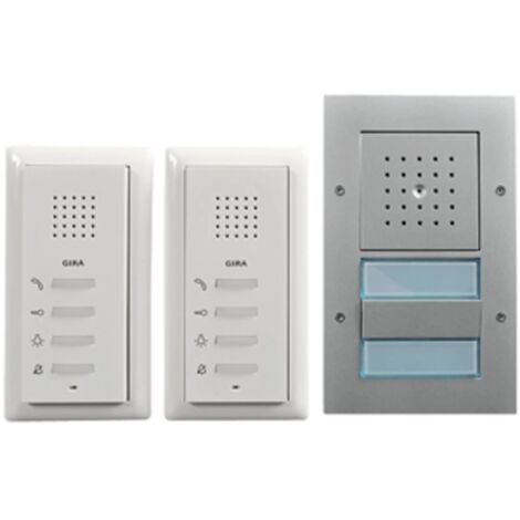 Kit audio maison 2 familles communication de porte couleur alu