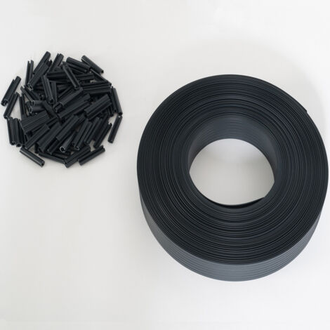 Kit aus grauen PVC-Verdunkelungslamellen L.60 M für Gitterpaneel