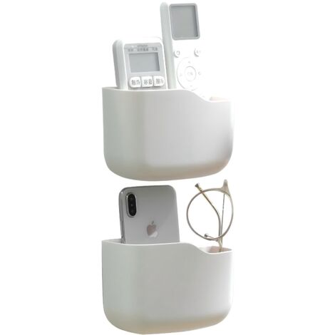 Kit autocollant pour télécommandes 2 – Télécommandes murales universelles, boîte de rangement pour dossiers, lecteurs multimédias, contrôleurs et téléphones en charge – Ivoire
