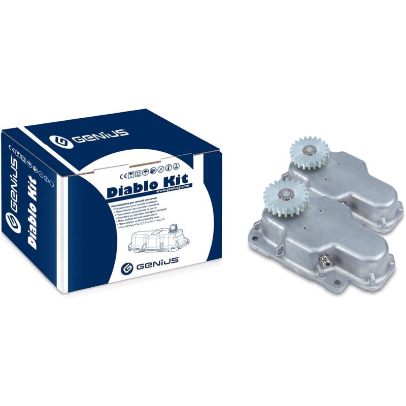 Kit automatisme battant enterré GENIUS DIABLO 2,5m/vantail 250kg 433Mhz 5170206
