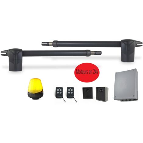KIT - Automatisme de portail a battants - moteur 24V - SANS batteries - systeme a verins - 250Kg - MYASTER 4.24 by PROTECO - 1319