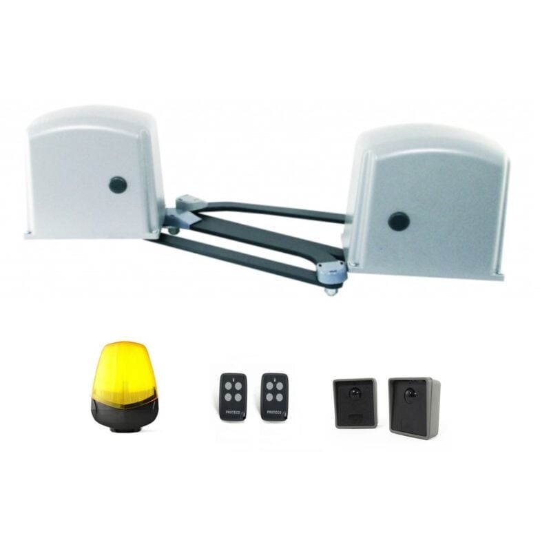 Kit - Automatisme de portail a battants - systeme a bras articules - moteur 230V - 250Kg - 2 Metres - myhook by Proteco 1159