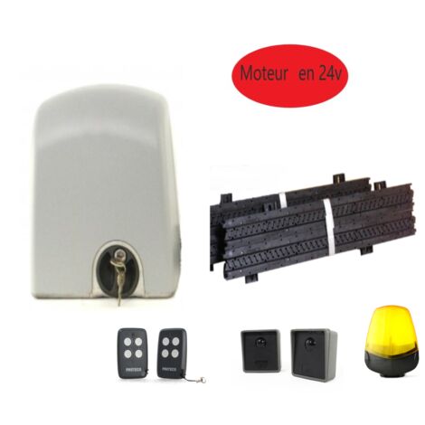 KIT - Automatisme de portail coulissant - moteur 24V - SANS batterie - systeme a cremaillere - 600Kg - MYSTRIKE 6 by PROTECO - 1322