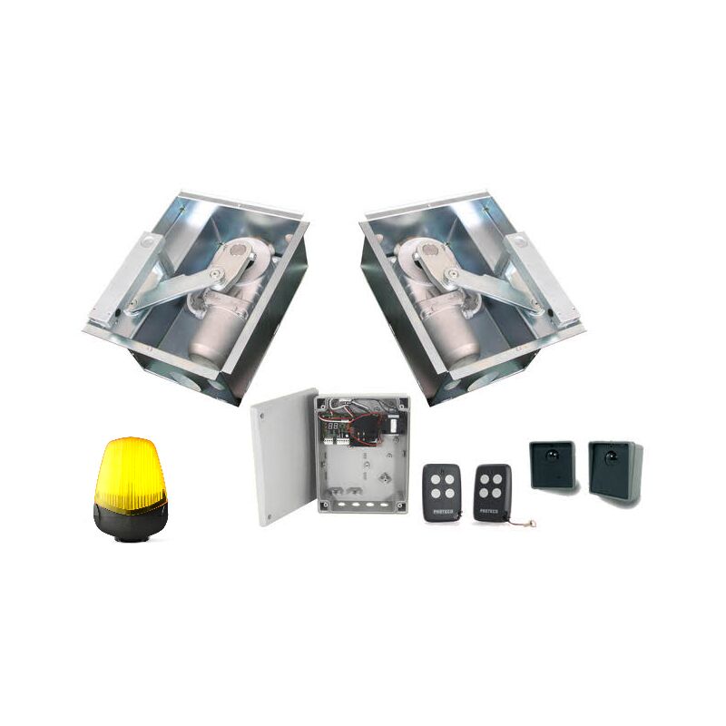 Kit - Automatisme de portail - systeme enterre - moteur 230V - 350Kg - 3 Metres - myblank by Proteco 1165