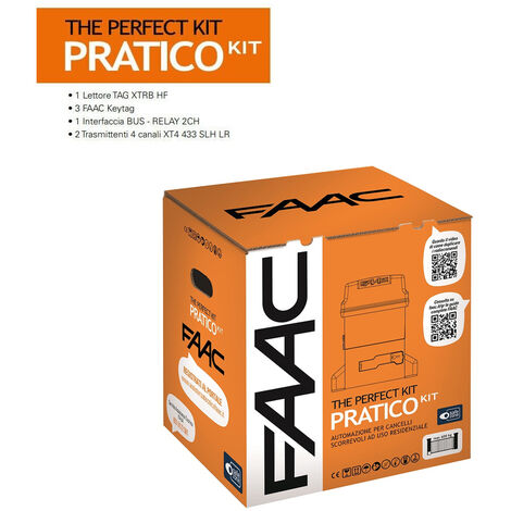Kit automatisme pour portail coulissant 600Kg FAAC PRATICO KIT 230V PARFAIT 105912