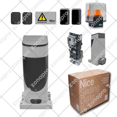 Kit Automatisme Pour Portails Coulissants Jusqu'à 400 kg NICE Slight SLH400BDKCE