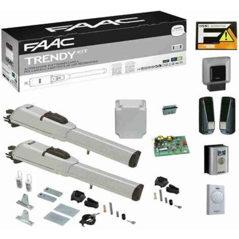 Kit Automazione Per Cancelli A Battente 230v Trendy Faac