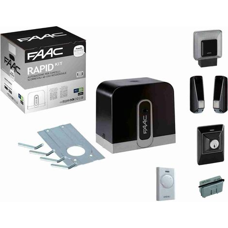 Kit Automazione Per Cancelli Scorrevoli 24v Cyclo Faac C721 800kg Automatismi